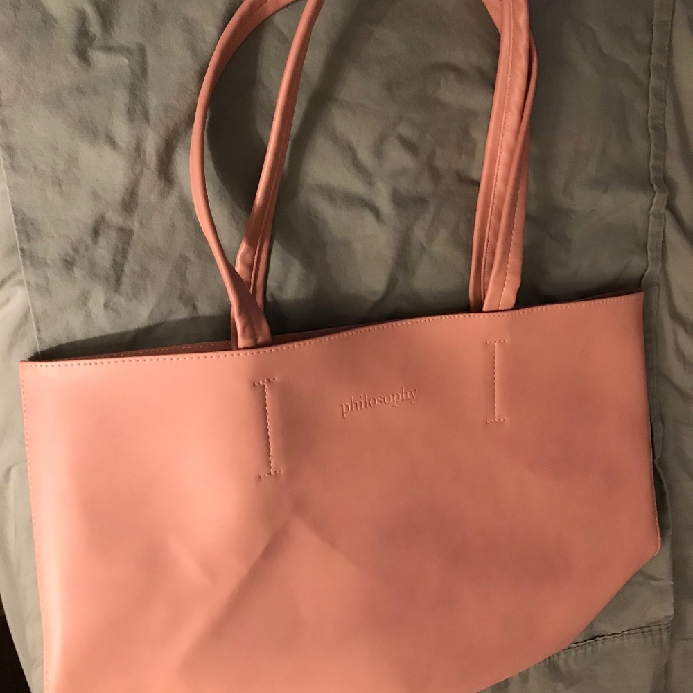 Philosophy pink purse tote